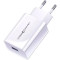 Зарядний пристрій USAMS T48 Single USB Travel Charger White w/Type-C cable (T48OCLN01)