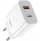 Зарядний пристрій REMAX Surie RP-U68 1xUSB-A 1xUSB-C 20W PD QC White (RP-U68 W)