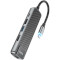 Порт-реплікатор HOCO HB23 Easy View Type-C to HDMI+USB3.0+USB2.0+LAN+PD