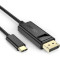 Кабель CHOETECH USB-C to DisplayPort 4K @60Hz USB-C - DisplayPort 1.8м Black (XCP-1801BK)