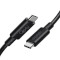 Кабель CHOETECH USB4 Type-C to Type-C 40Gbps PD100W 8K60Hz 0.8м Black (XCC-1028-BK)