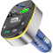 Автомобільний зарядний пристрій HOCO E71 Crystal FM Launcher 2xUSB-A, QC3.0 Dark Blue (6931474789082)