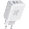 Зарядний пристрій MAKE 30W USB-C PD + USB-A QC3.0 White (MCW-326PWH)