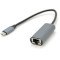 Мережевий адаптер VOLTRONIC USB-C to Ethernet Gray (YT-TYPE-C(M)/RJ-45(F)-G)