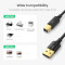 Кабель UGREEN US135 USB 2.0 AM to BM Print Cable 2м Black (20847)