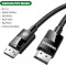Кабель UGREEN DP114 DP1.4 Male to Male Plastic Case Braided Cable DisplayPort 1м Black (80390)