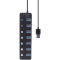 USB хаб з вимикачами GEMBIRD UHB-U3P7P-01 Black