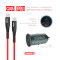 Автомобильное зарядное устройство INTALEO CCGQPD120T 1xUSB-C, 3A Gray w/Type-C to Type-C cable