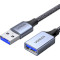 Кабель-удлинитель UGREEN US115 USB-AM to USB-AF 2м Gray (10497)