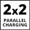 Зарядний пристрій 4-слотовий EINHELL Power-X-Change 18V 4A 2x2 Quattrocharger (4512102)