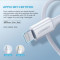 Кабель UGREEN US171 Type-C to Lightning MFi PD 18W 1м White (10493)