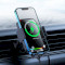 Автотримач з бездротовою зарядкою BASEUS Halo Electric Wireless Charging Car Mount 15W Black (SUDD000001)