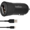 Автомобільний зарядний пристрій BELKIN Boost Up USB-A Car Charger 2.4A Black w/Lightning cable (F8J177DS04-BLK)