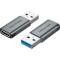 Адаптер VENTION USB 3.0 AM to Type C AF Gray (CDPH0)