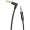 Кабель VENTION 90° Audio Cable mini-jack 3.5mm 0.5м Black (BAKBD-T)