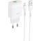 Зарядний пристрій HOCO C72Q Glorious 1xUSB-A, QC3.0 White w/Micro-USB cable (6931474732538)