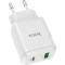 Зарядний пристрій HOCO N5 Favor Dual Port PD20W+QC3.0 Charger White (6931474738905)