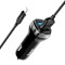 Автомобильное зарядное устройство HOCO Z40 Superior 2xUSB-A, 2.4A Black w/Lightning cable (6931474739674)