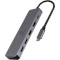 Док-станция для ноутбука CABLEXPERT 3-in-1 USB-C to 2xHDMI/3xUSB 3.0/100W USB-C PD Gray (A-CM-COMBO3-03)