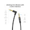 Кабель VENTION 90° Audio Cable mini-jack 3.5mm 1м Black (BAKBF-T)