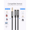 Сплиттер VENTION Splitter Audio Cable mini-jack 3.5мм - 2 x mini-jack 3.5мм 0.3м Black (BBSBY)