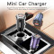 Автомобільний зарядний пристрій ESSAGER Gyroscope Mini Car Charger 45W 1xUSB-A, 1xUSB-C Black (ECCAC45-TL01-Z)