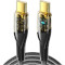 Кабель ESSAGER Interstellar Transparent Design Charging Cable Type-C to Type-C 100W 1м Black (EXCTT1-XJ01-P)