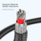 Кабель ESSAGER Interstellar Transparent Design Charging Cable Type-C to Type-C 100W 1м Black (EXCTT1-XJ01-P)