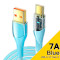 Кабель ESSAGER Interstellar Transparent Design Charging Cable USB-A to Type-C 100W 1м Blue (EXCT-XJ03-P)