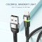 Кабель ESSAGER Colorful LED Fast Charging Cable 2.4A USB-A to Lightning 2м Black (EXCL-XCDA01)