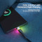 Кабель ESSAGER Colorful LED Fast Charging Cable 3A USB-A to Type-C 0.5м Black (EXCT-XCDB01)