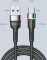 Кабель ESSAGER Colorful LED Fast Charging Cable 3A USB-A to Type-C 0.5м Black (EXCT-XCDB01)