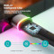 Кабель ESSAGER Colorful LED Fast Charging Cable 3A USB-A to Type-C 1м Black (EXCT-XCD01)