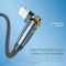 Кабель ESSAGER Universal 180° Rotate Charging Cable 2.4A USB to Lightning 1м Black (EXCL-WX01)