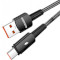 Кабель ESSAGER Sunset 120W Charging Cable USB-A to Type-C 1м Black (EXC120-CG01-P)