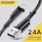 Кабель ESSAGER Rousseau Fast Charging Cable 2.4A USB-A to Lightning 0.25м Black (EXCL-LSB01)