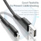 Кабель ESSAGER Rousseau Fast Charging Cable 2.4A USB-A to Lightning 0.25м Black (EXCL-LSB01)