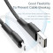 Кабель ESSAGER Rousseau Fast Charging Cable 2.4A USB-A to Micro-USB 2м Black (EXCM-LSA01)