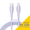 Кабель ESSAGER Rainbow Fast Charging Cable 3A Type-C to Lightning 1м Purple (EXCTL-CH05)