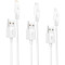 Кабель HOCO X1 Rapid 3-in-1 USB-A to Lightning/Type-C/Micro-USB 1м White