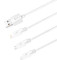 Кабель HOCO X1 Rapid 3-in-1 USB-A to Lightning/Type-C/Micro-USB 1м White