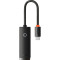 Мережевий адаптер BASEUS Lite Series Type-C to RJ45 Gigabit LAN Adapter Black (WKQX000301)