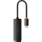 Мережевий адаптер BASEUS Lite Series Type-C to RJ45 Gigabit LAN Adapter Black (WKQX000301)