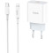 Зарядний пристрій HOCO C76A Speed source 1xUSB-C, PD20W White w/Type-C to Lightning cable (6931474746924)