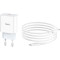 Зарядное устройство HOCO C76A Speed source 1xUSB-C, PD20W White w/Type-C to Lightning cable (6931474746924)