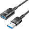 Кабель-подовжувач HOCO U107 USB-A Male to USB-A Female 1.2м Black