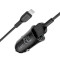 Автомобільний зарядний пристрій HOCO Z39 Farsighted 2xUSB-A, QC3.0 Black w/Lightning cable (6931474735041)