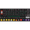 Наклейки на клавиатуру SampleZone чёрные с зелёными и белыми буквами, EN/UA/RU (SZ-BK-GS)