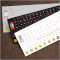 Наклейки на клавиатуру SampleZone прозрачные с оранжевыми и белыми буквами, EN/UA/RU (SZ-N-R)
