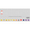 Наліпки на клавіатуру SampleZone прозорі з білими літерами, EN/UA/RU (SZ-N-W)